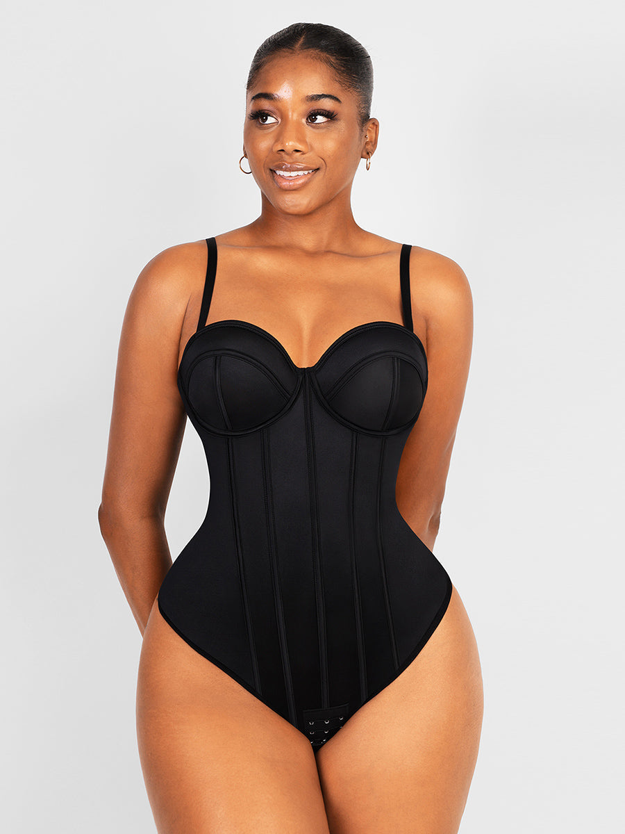 Lush CurveLuxe Naadloos Shapewear Bodysuit - Buikcontrole Korset Stijl voor Ultiem Comfort en Glad Figuur