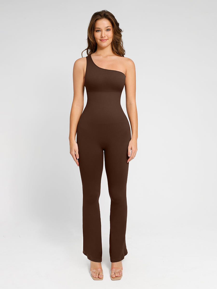 Elegante Asymmetrische One Shoulder Jumpsuit Dames - Stijlvol voor Feestelijke Gelegenheden