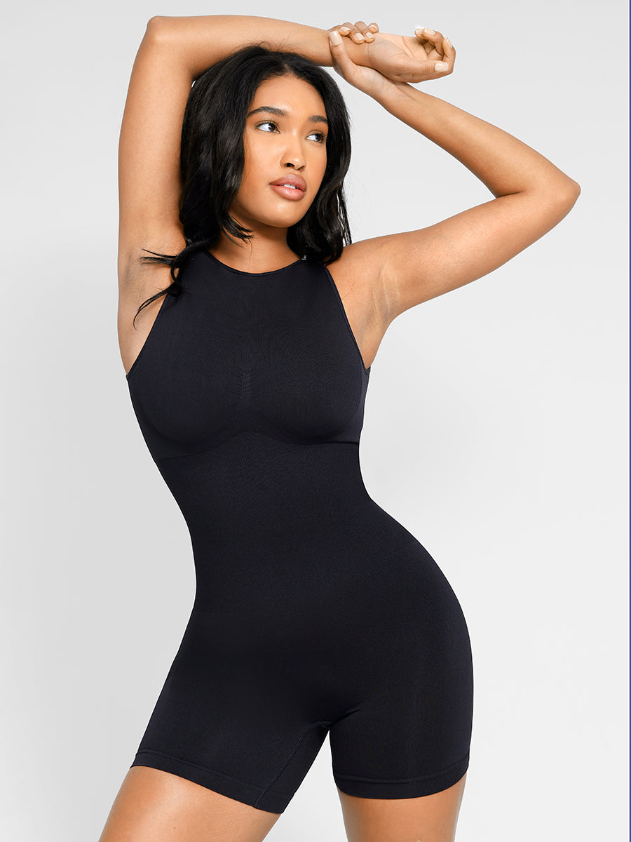 Lush High-Neck Shapewear Romper Dames - Naadloos Sculpting Comfort Elegante Pasvorm