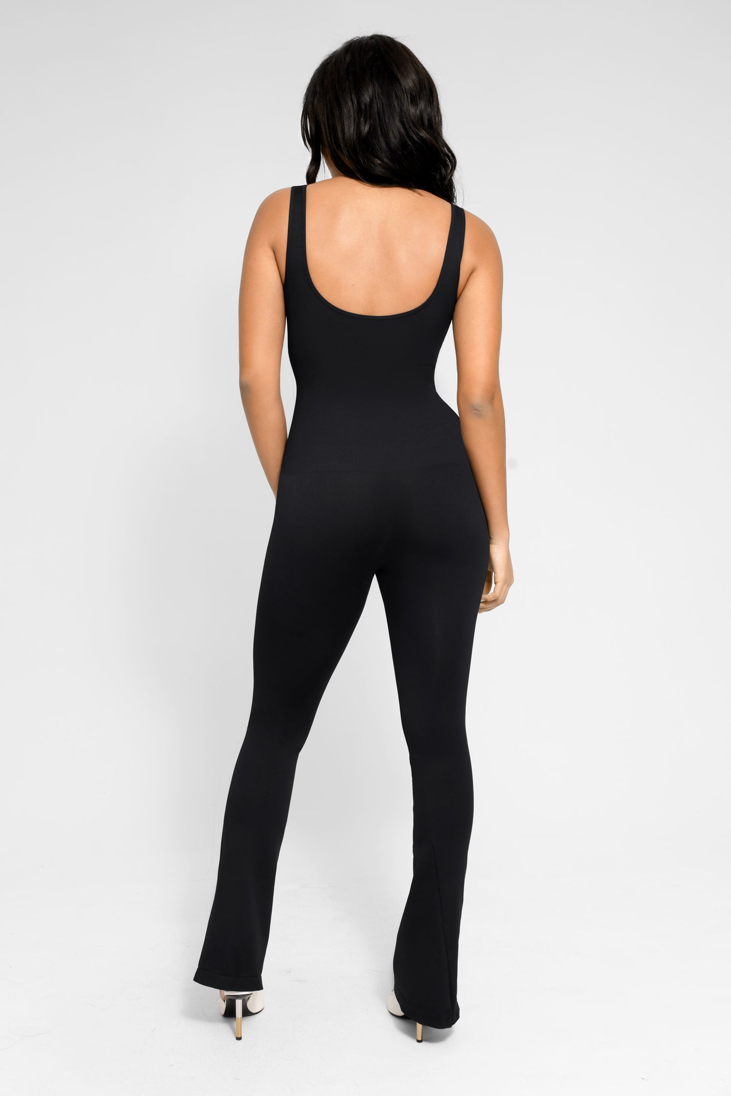 Lush Flare Contour Jumpsuit Dames - Ultiem Comfort, Flared Pijpen & Vierkante Halslijn