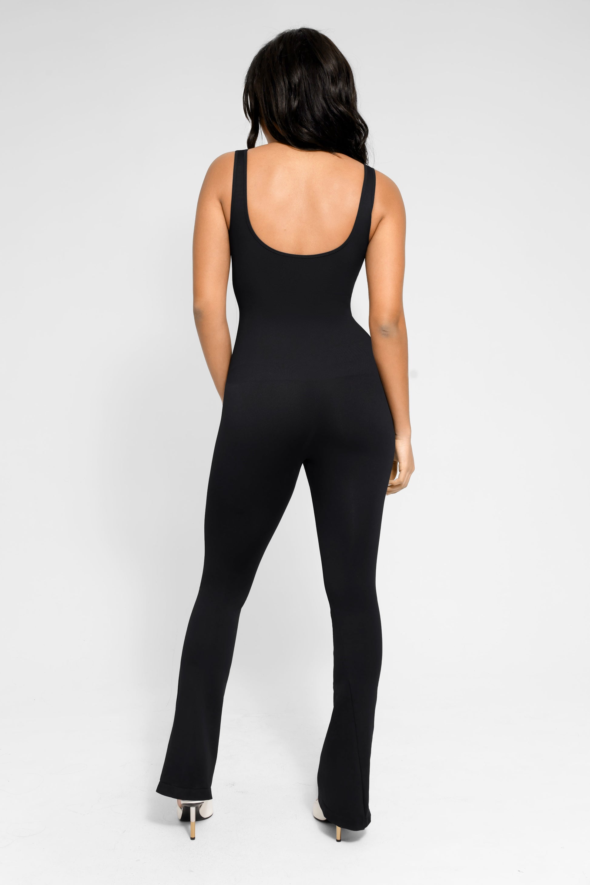 Lush Flare Contour Jumpsuit Dames - Ultiem Comfort, Flared Pijpen & Vierkante Halslijn