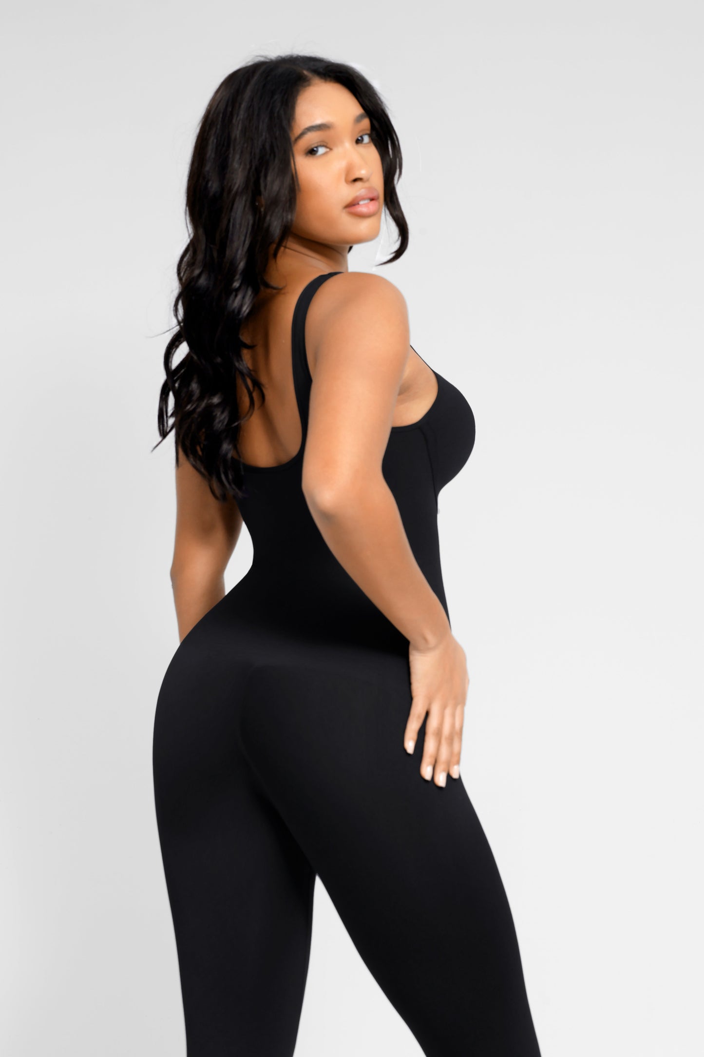 Lush Flare Contour Jumpsuit Dames - Ultiem Comfort, Flared Pijpen & Vierkante Halslijn