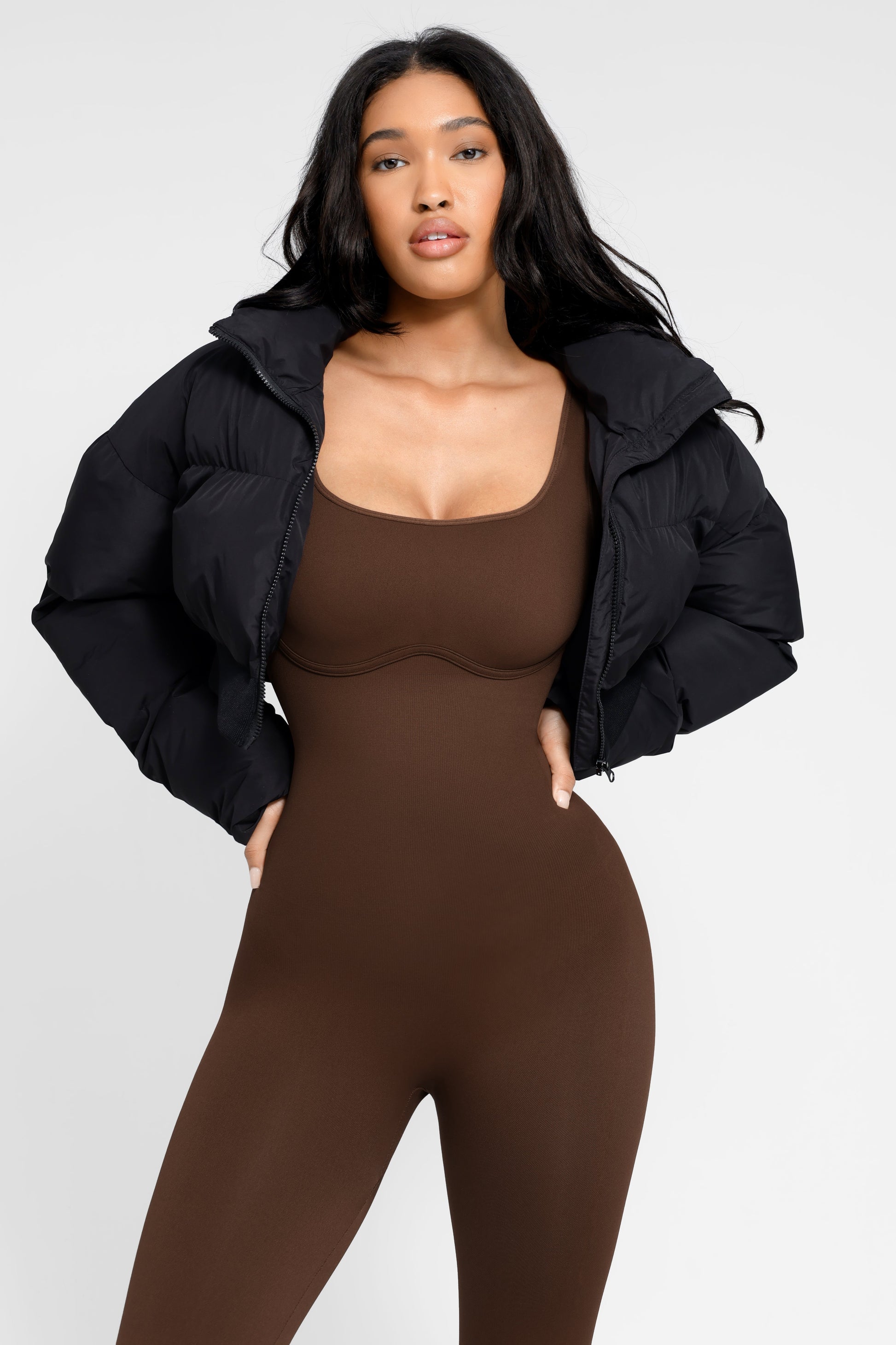 Lush Flare Contour Jumpsuit Dames - Ultiem Comfort, Flared Pijpen & Vierkante Halslijn