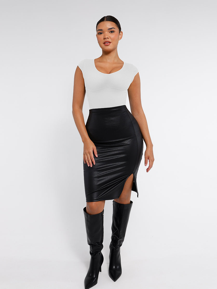 Lush SilhouetteSculpt Naadloze Diepe V-hals Corrigerende Bodysuit - Vloeiend & Slank Silhouet