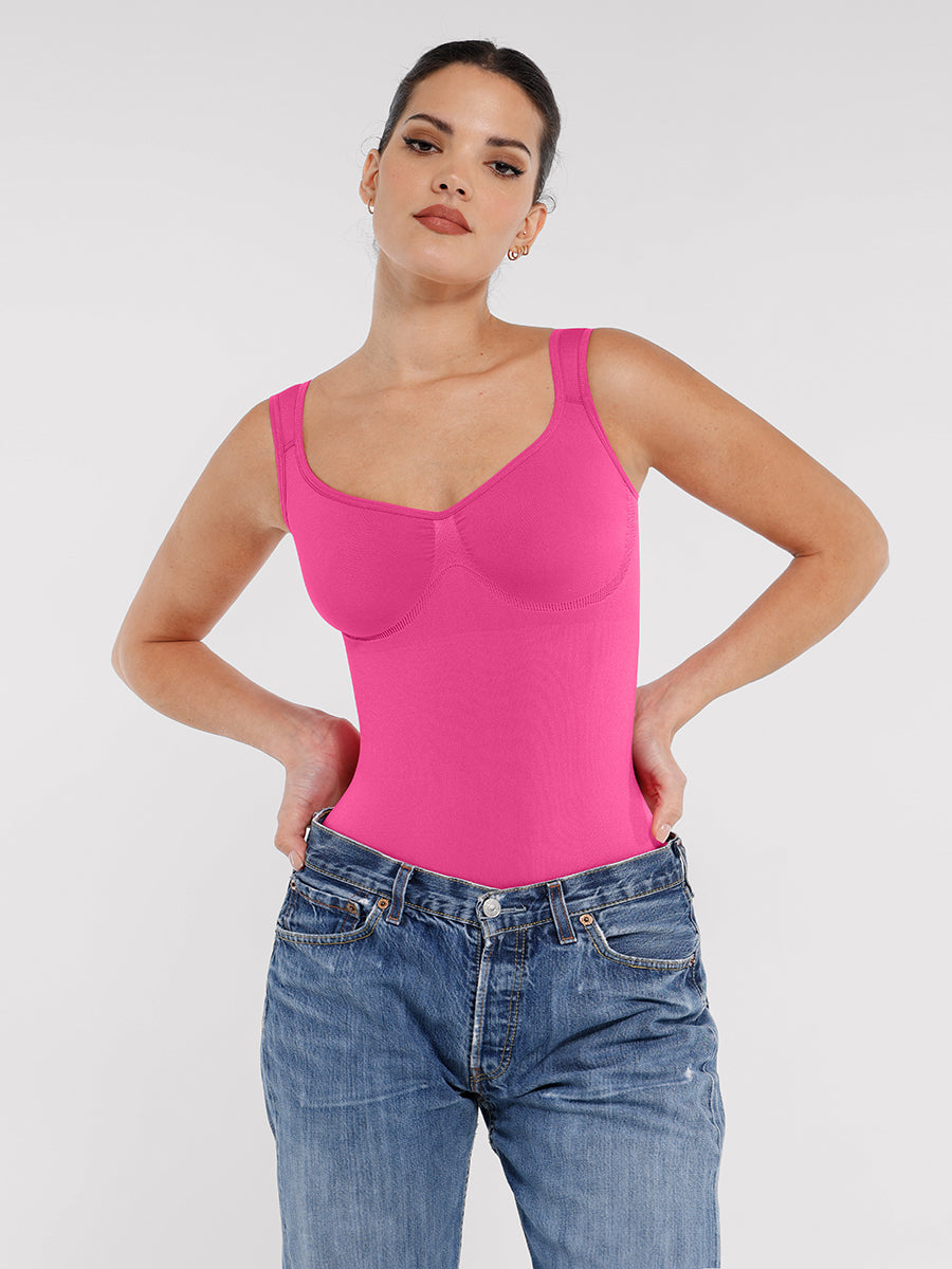 Lush Sculpt Naadloze Corrigerende Body voor Dames: Comfortabele Elegantie met Diamanthalslijn