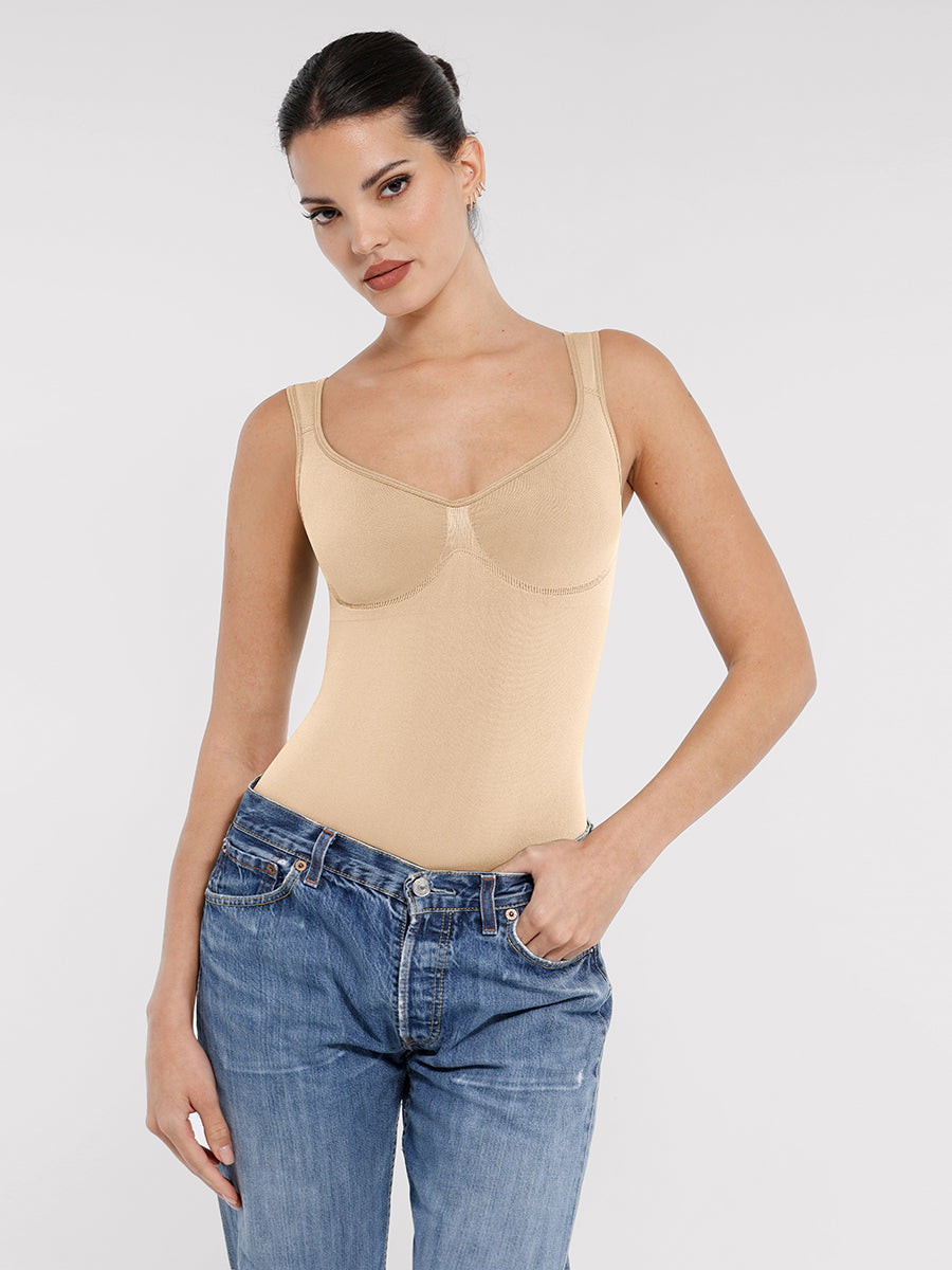 Lush Sculpt Naadloze Corrigerende Body voor Dames: Comfortabele Elegantie met Diamanthalslijn