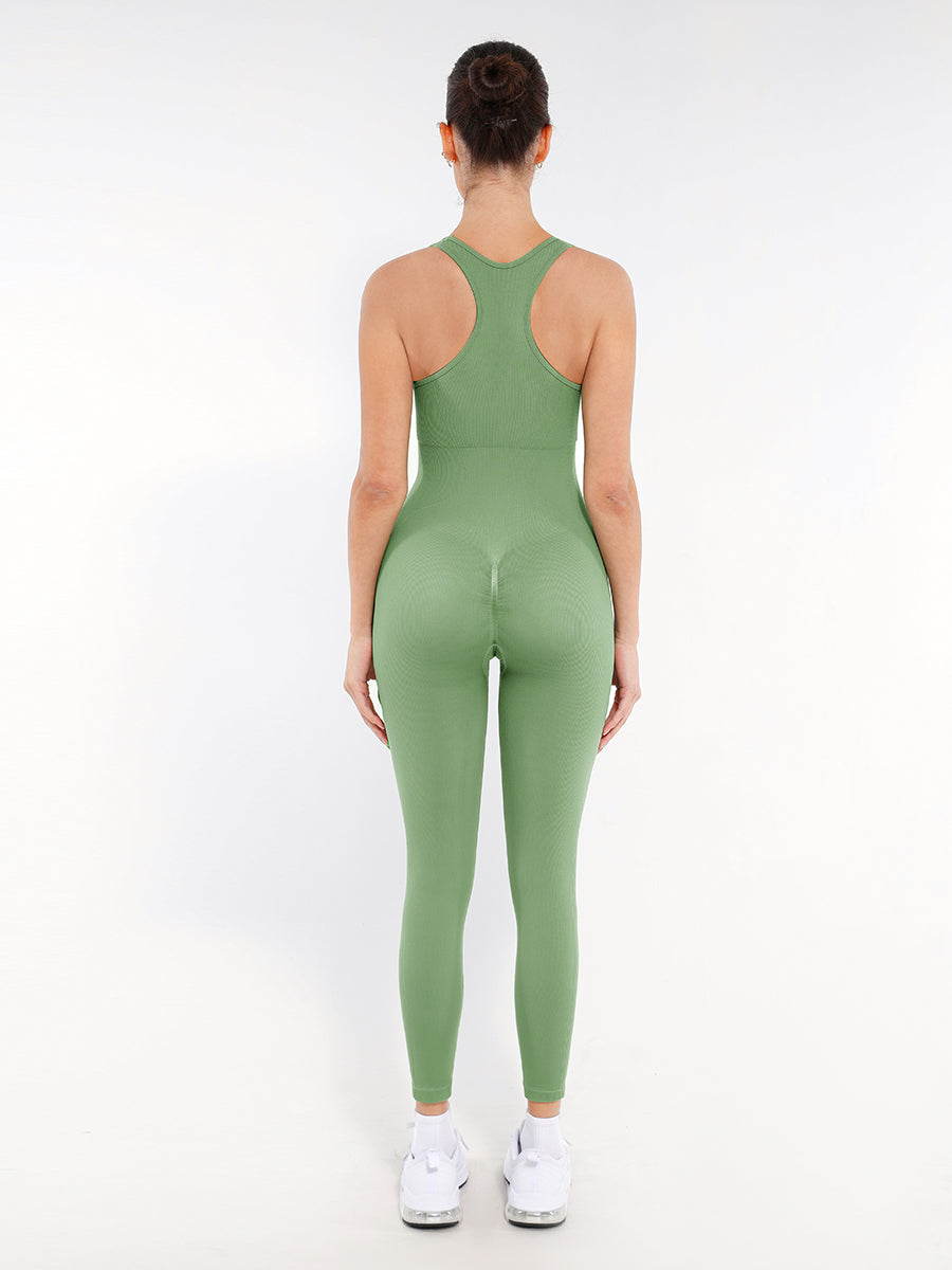 Lush Naadloze Corrigerende Jumpsuit met Rits voor Ultiem Comfort & Stijl