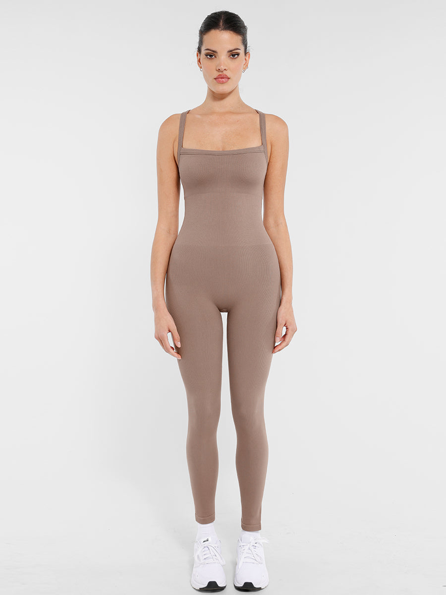 Lush Sculpt Naadloos Figuurvormend Jumpsuit Dames - Comfortabele Buikcontrole & Stijlvolle Stretch
