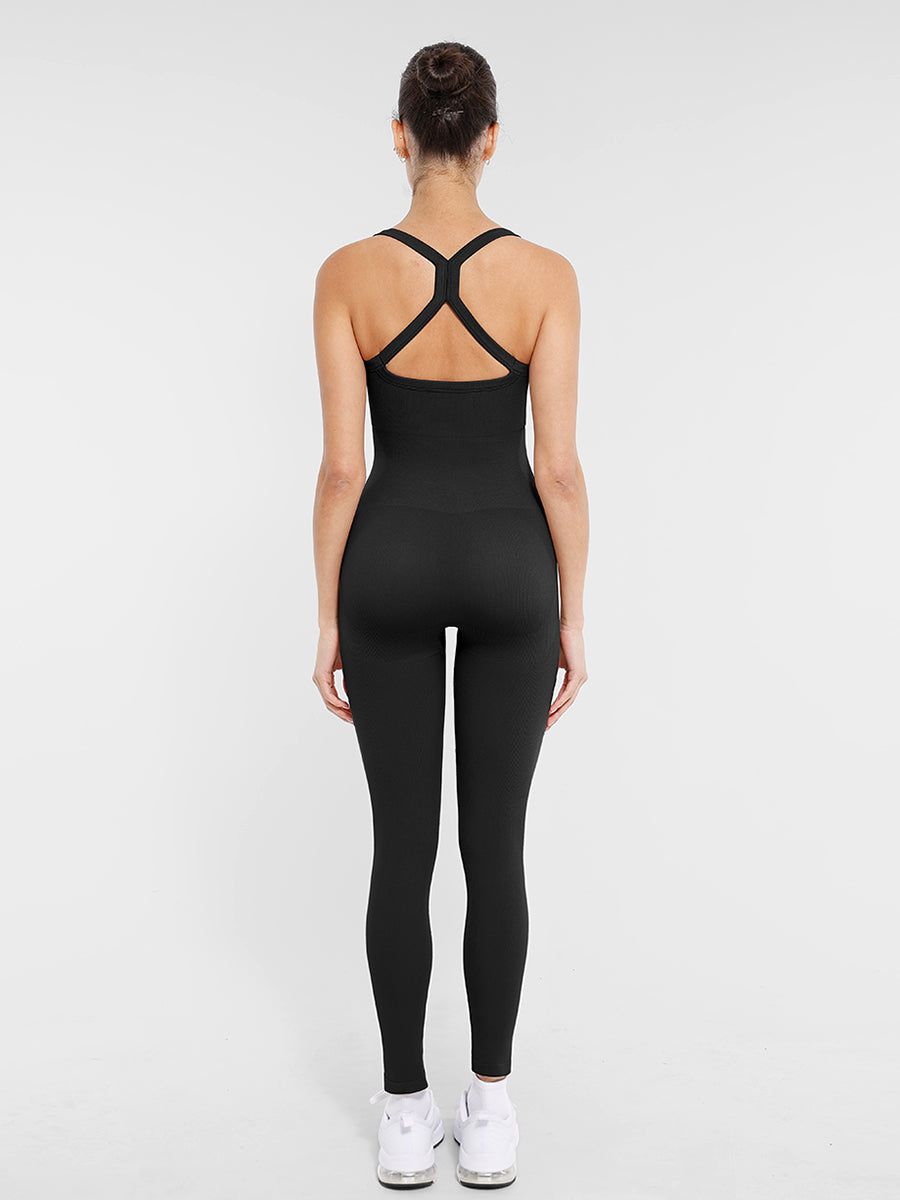 Lush Sculpt Naadloos Figuurvormend Jumpsuit Dames - Comfortabele Buikcontrole & Stijlvolle Stretch
