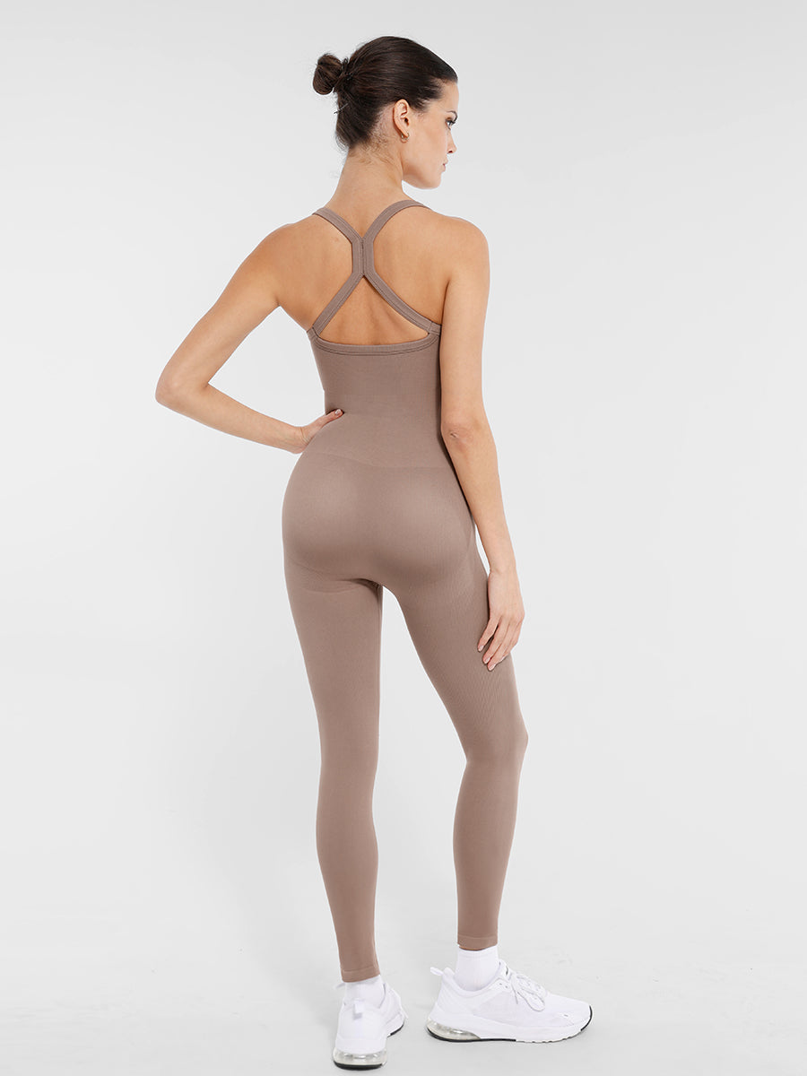 Lush Sculpt Naadloos Figuurvormend Jumpsuit Dames - Comfortabele Buikcontrole & Stijlvolle Stretch