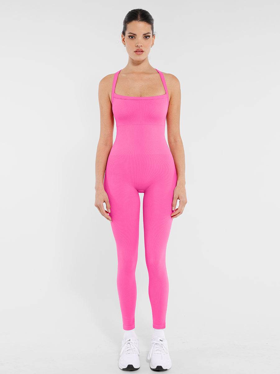 Lush Sculpt Naadloos Figuurvormend Jumpsuit Dames - Comfortabele Buikcontrole & Stijlvolle Stretch