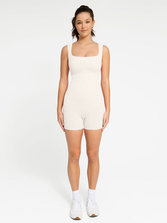 Lush Form Naadloze Shapewear Romper: Comfortabel, Flatterend, Stijlvol Jumpsuit met Vierkante Hals