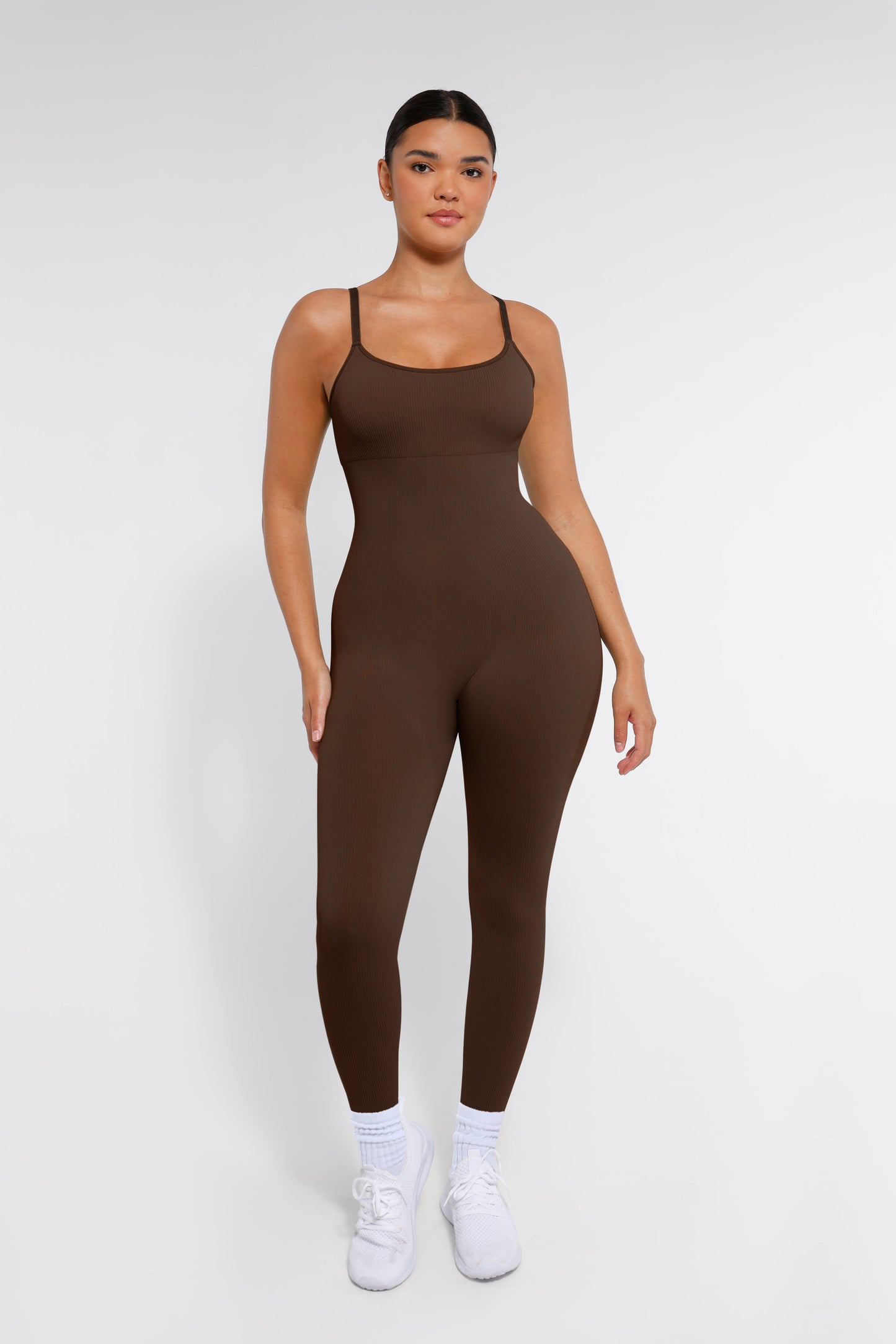 Lush Naadloze Corrigerende Jumpsuit: Comfortabele Spaghetti Bandjes Bodysuit Shapewear Dames