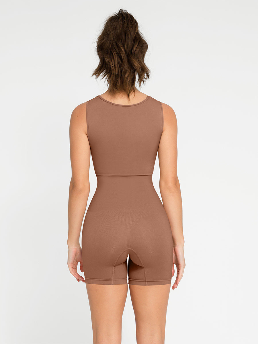 Lush Form Naadloze Shapewear Romper: Comfortabel, Flatterend, Stijlvol Jumpsuit met Vierkante Hals